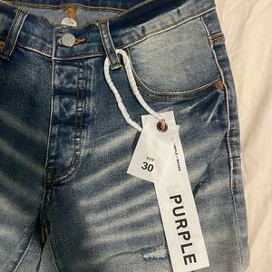 Purple Men's Skinny Jeans - Blue